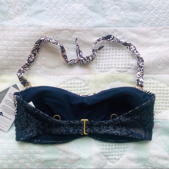 NWT Athleta Aqualuxe Batik Bikini Bandeau Top - Picture 2 of 12